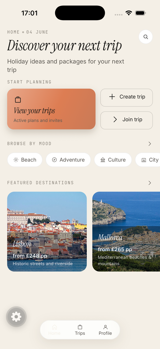 The Luvo travel-planning app